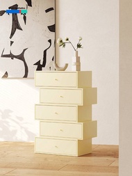 Drawer Cabinet Storage Cabinet Bedroom Drawer Cabinet Designer Cream Style Five-Drawer Cabinet Z
