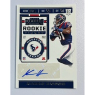 Karan Higdon – 2019 Panini Contenders Football Rookie Ticket Autograph Houston Texans