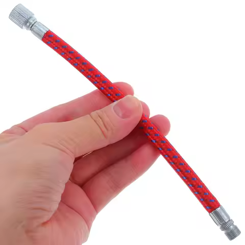 Flexihle Valve Extension Hose Red For Bike Road Bicycle Basketball Football Pump Inflator Tube Bike 