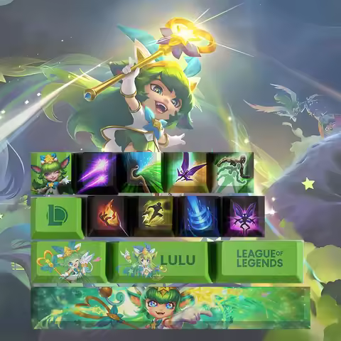 Keycaps League of Legends keycaps game keycaps OEM Profile 14keys PBT dye sub keycaps Gaming Laptop 