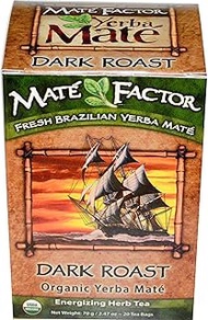 The Mate Factor Organic Yerba Mate Dark Roast - 20 Tea Bags