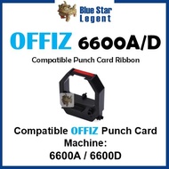 Compatible OFFIZ 6600A 6600D 6600 Punch Card Ribbon for 6600A 6600D Time Recorder (ET)