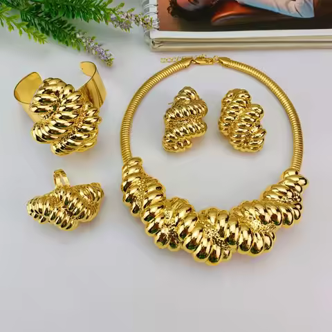 EMMA Women Jewelry Set New Classic Trendy Necklace Earrings Sets Hot Selling Italian Style Luxury Je