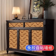 Cabinet Stickers Refurbished Furniture Rattan Wallpaper Self-Adhesive Wardrobe Modification Desktop 