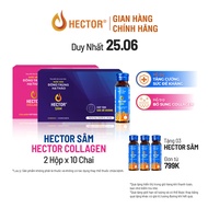 Bộ 2 Hộp 10 chai Nước Nấm Đông Trùng Hạ Thảo HECTOR Sâm và Collagen hỗ trợ tăng đề kháng và bổ sung 