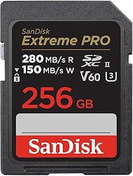 SanDisk Extreme PRO SDSDXEP-256G-GHJIN SDXC Class 10 UHS-II V60 SD Card, 256 GB SDXC Class 10 UHS-II