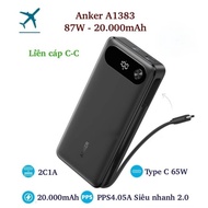 Pin sạc dự phòng Anker A1383 87W 20000mAh 2 cổng 2C1A cáp Type C 65W PD PPS QC- HSHOP365 HSHOP365HN