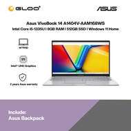 [Pre-order] Asus VivoBook 14 A1404V-AAM168WS Laptop (i5-1335U,8GB,512GB SSD,Intel UHD Graphics,H&amp;S,14"FHD,W11H,Silver) [ETA:3-5 working days]