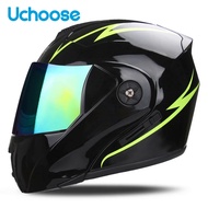 DOT Certification หมวกกันน็อคมอเตอร์ไซค์ Double  Cross Section Helmet Safety Modular Flip Helm Unise