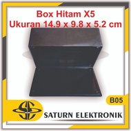 BLACK PLASTIC BOX X5 SIZE 14.9 X 9.8 X 5.2 B05