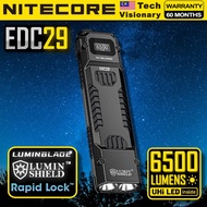 Nitecore EDC29 Flashlight - 6500 Lumens - OLED Display - Lockout Switch - USB-C Rechargeable - IP54