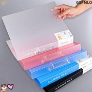 GSFMLO Binder File Folder, Plastic Office Document Transparent Folder, D-shaped 2 Holes Lever Arch F