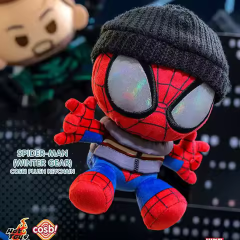 Genuine Hot Toys Cosbi Spider Man Brand New Day Soft Blind Box Collectible Figurine Keychain Bag Pen