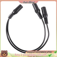 28cm 3.5mm Female to Dual Jack Female Y Splitter Stereo Audio Cable Black