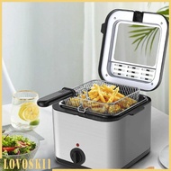 [Lovoski1] Deep Frying Pot Nonstick Coating Electric Deep Fryer Fryer Deep Fryer Pot for Kitchen Countertop Restaurant Chips