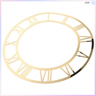 Wall Clock Decor Acrylic Mirror Dials Circle Mirrors for 30.00X30.00X0.10CM Golden  junshaoyipin