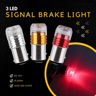 1PC 3LED 1156 1157 T20 P21W W21W/5W P21/5W Car LED Signal Brake Light Red White Blue Strobe Lampu Belakang Kereta Flash