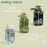 [Ready Stock] BEBK 2.3L / 3.8L Water Bottle | Large Leak-Proof, Easy Carry Bottle for Travel & Sport