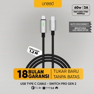 UNEED Kabel Data Auto Disconnect Type C to Type C QC PD 60W - UCB45CC