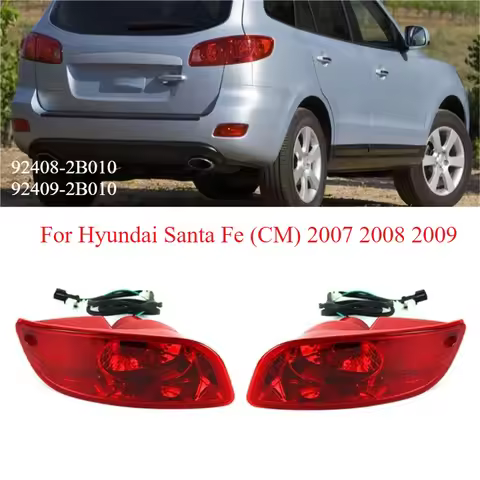 For Hyundai Santa Fe (CM) 2007 2008 2009 Left Right Car Rear Bumper Reflector Brake Light Warning La
