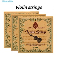 BACK2LIFE King Lion Violin String, V134 Steel Core Violin String Set, Violin Accessories White Coppe