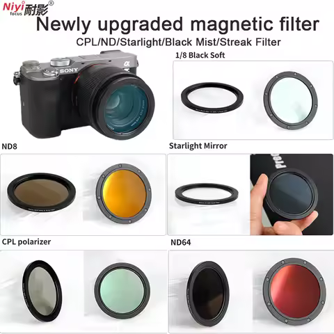 Magnetic filter CPl UV ND8 ND32 ND64 ND1000 Circular Polarizer Lens Filter Quick Installation Soft D