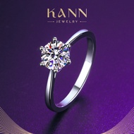 Moissanite diamond ring, 5mm, 6.5mm, 8mm engagement ring GRA Kann Jewelry FY-101
