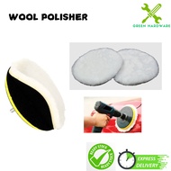 5" Wool Buffing Polish Pad Car Polisher Polishing Wheel Buffing Clean Pad Velcro Type Wool Polishing