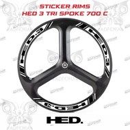 Sticker Decal Rims Hed 3 Tri Spoke 700c