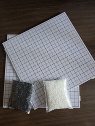 DIY 2.6mm 黑白色拼豆補充包 及 11吋x 11吋 拼豆板2片