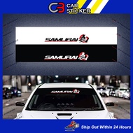 Samurai Japanese Car Sunshield Sticker / S49