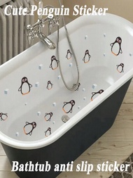 6入組可愛的企鵝浴缸防滑墊，浴缸自粘防水貼紙