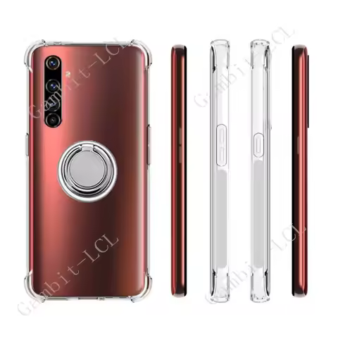 For Realme X50 Pro 5G 6.44" X50Pro 2020 RMX2076, RMX2075 Back Ring Holder Bracket Phone Case Soft Or