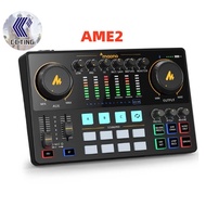 ⚖Maono AME2 Audio Interface Sound Card DJ Mixer All in One Portable Podcast Studio for Recording ✪┱