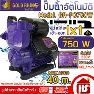 GOLD RHINO ปั๊มน้ำ ปั๊มน้ำออโต้ ปั๊มน้ำอัตโนมัติ ปั๊มเปลือย 750W รุ่น GR-P0750W Automatic Water Pump