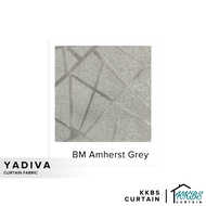 KKBS CURTAIN Yadiva Fabric Cut by Meter - Amherst Grey (126")
