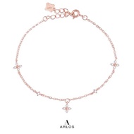 L'amour 四葉草幸運手鏈 (玫瑰金)