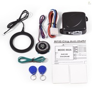 Car Alarm System One Click Start System Push to Start Ignition One Click Stop Button Kit Keyless Sta