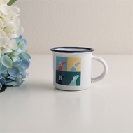 Mini Coffee Cup Tea Cup Enamel Glass European Style Portable Small Wine Cup Impression Enamel Fish S