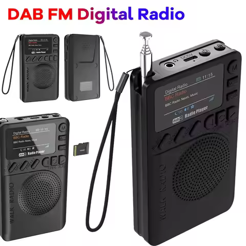 P9 DAB FM Digital Radio Portable Radio Speaker Color Screen Digital Alarm Clock Sleep Pocket Radio f