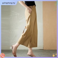 Eyouth 1440 Women High Waist Wide Leg Pants Comfort Linen Pants