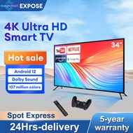 EXPOSE Smart TV 32 inch Android 11.0 TV 4K Ultra HD LED Murah Television Built-in TV box WiFi Dolby 