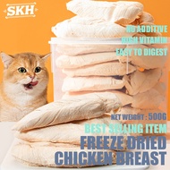 Freeze Dried Chicken Snack Pet Freeze Drying Bucket 500g chicken cube for cat Makanan Kucing Gemok