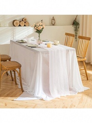 新品珍珠和紗織桌旗,適用於婚禮裝飾（1個）