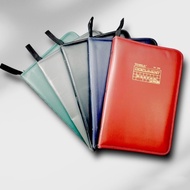 TOPLA DK-888 LEATHER CLEAR HOLDER Waterproof Topla Leather Zipper File Folder Document Keeper Folder