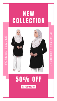 LATEST DESIGN LONG BLOUSE FORMAL VIRAL, PLAIN MUSLIMAH BLOUSE, BF & WUDHUK FRIENDLY LONG SLEEVE PLUS