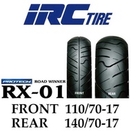 ยางนอก IRC Road Winner RX-01 เบอร์ 110/70-17,140/70-17 TL ใส่ M-Slaz,CBR150,R15 ยกคู่หน้า-หลัง