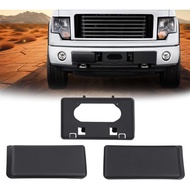 PIT66 Front Bumper Guards Pads & License Plate Frame Bracket Compatible with Ford F150 2009 2010 201