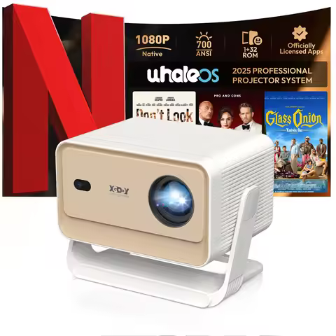 XGODY N6 Pro Netflix Official 4K Projector Voice Control Smart Android TV Whale OS 32GB ROM for Outd