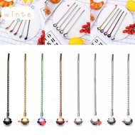 WINTE Drinking Straw Party Bent Filter Reusable Tea Scoop Coffee Spoons